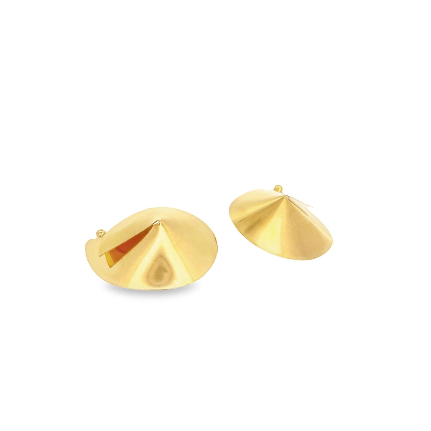 18K Gold Filled Pyramid Cone Earrings